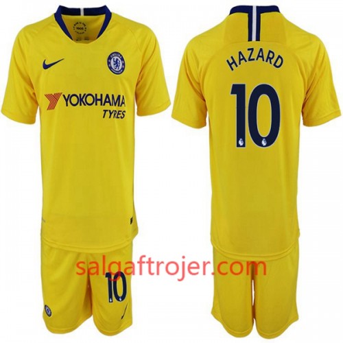 Chelsea Fodboldtrøjer Hazard 10 Børn Udebanesæt 2018/19 Kort ærmer Chelsea Fodboldtrøjer Hazard 10 Børn Udebanesæt 2018/19 Kort ærmer